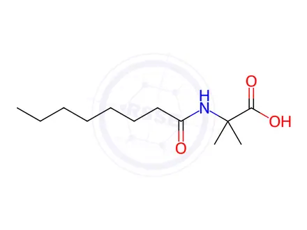 Chemical structure of Alanine, 2-methyl-N-(1-oxooctyl)-