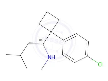 Chemical structure of R-(+)-Mono-desmethylsibutramine