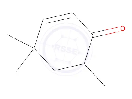 Chemical structure of 4,4,6-trimethylcyclohex-2-en-1-one