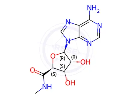 Chemical structure of 5'-N-METHYLCARBOXAMIDOADENOSINE