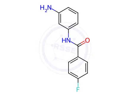 Chemical structure of N-(3-Aminophenyl)-4-fluorobenzamide