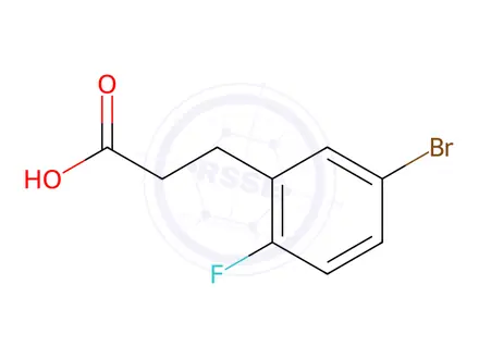 Chemical structure of 3-(5-Bromo-2-fluoro-phenyl)-propionic acid