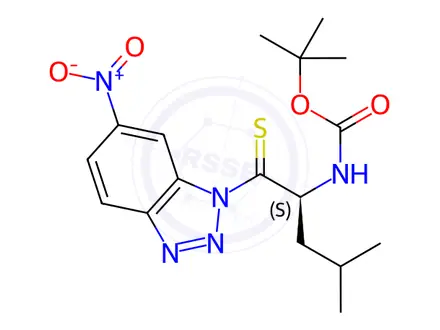 Chemical structure of Boc-Thionoleu-1-(6-nitro)benzotriazolide