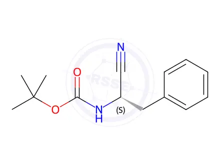 Chemical structure of (S)-Boc-2-amino-3-phenyl-propionitrile