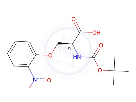 Chemical structure of (S)-2-((tert-Butoxycarbonyl)amino)-3-(2-nitrophenoxy)propanoic acid