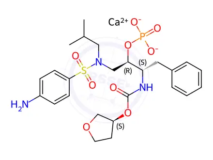 Chemical structure of Fosamprenavir Calcium