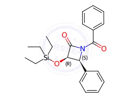 Chemical structure of (3R,4S)-1-Benzoyl-4-Phenyl-3-((Triethylsilyl)Oxy)Azeti