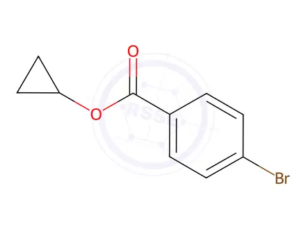 Chemical structure of Benzoic acid, 4-bromo-, cyclopropyl ester