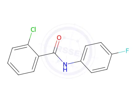 Chemical structure of 2-Chloro-N-(4-fluorophenyl)benzaMide, 97%