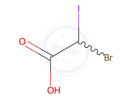 Chemical structure of Bromoiodoacetic acid