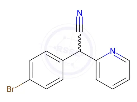 Chemical structure of a-(4-Bromophenyl)-2-pyridineacetonitrile