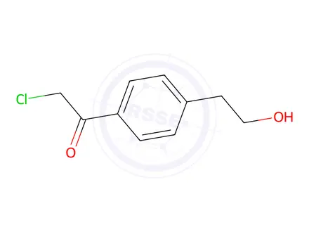Chemical structure of Ethanone, 2-chloro-1-[4-(2-hydroxyethyl)phenyl]-(9CI)