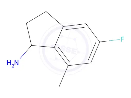Chemical structure of 5-Fluoro-7-methyl-2,3-dihydro-1H-inden-1-amine