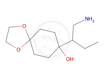 Chemical structure of 8-(1-Aminobutan-2-yl)-1,4-dioxaspiro[4.5]decan-8-ol