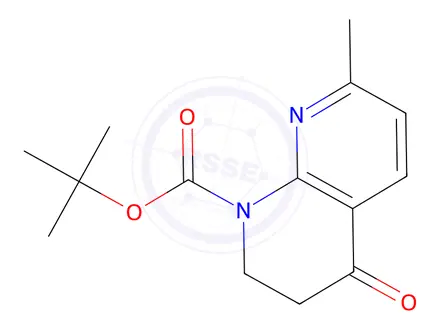 Chemical structure of tert-Butyl 7-methyl-4-oxo-3,4-dihydro-1,8-naphthyridine-1(2H)-carboxylate