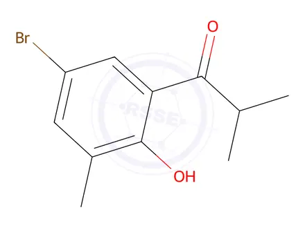Chemical structure of 1-(5-Bromo-2-hydroxy-3-methylphenyl)-2-methylpropan-1-one