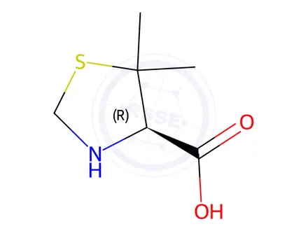 Chemical structure of L-5,5-Dimethylthiazolidine-4-carboxylic Acid