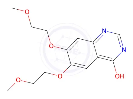 Chemical structure of 6,7-bis(2-methoxyethoxy)quinazolin-4-ol
