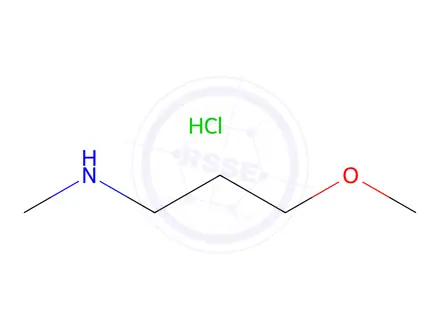 Chemical structure of 1-Propanamine, 3-methoxy-N-methyl-, hydrochloride (1:1)