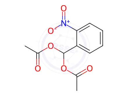 Chemical structure of o-Nitrobenzal Diacetate