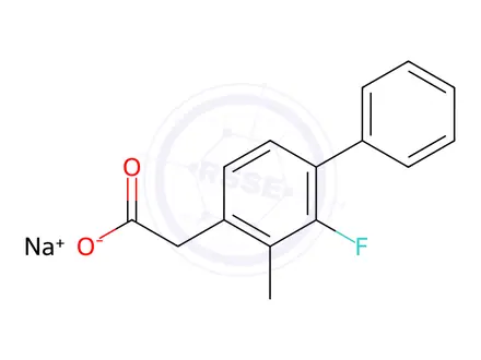 Chemical structure of Flurbiprofen Sodium