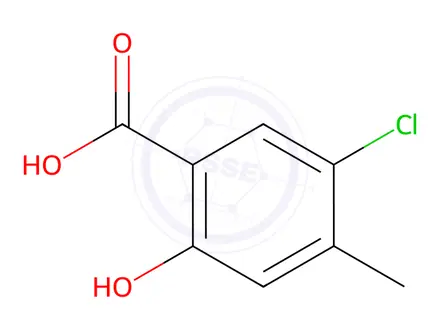 Chemical structure of 5-Chloro-2-hydroxy-4-methylbenzoic Acid