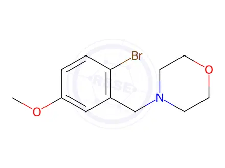 Chemical structure of 4-(2-Bromo-5-methoxybenzyl)morpholine