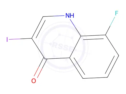 Chemical structure of 8-Fluoro-3-iodoquinolin-4(1H)-one