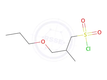 Chemical structure of 2-Methyl-3-propoxypropane-1-sulfonyl chloride