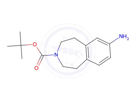 Chemical structure of tert-Butyl 7-Amino-4,5-dihydro-1H-benzo[d]azepine-3(2H)-carboxylate