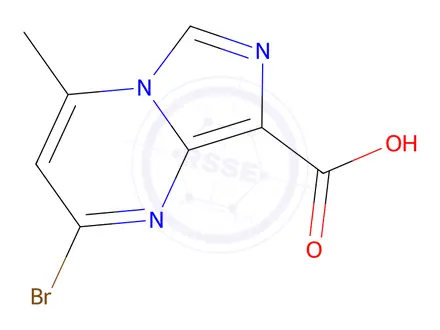 Chemical structure of 2-Bromo-4-methylimidazo[1,5-a]pyrimidine-8-carboxylic acid