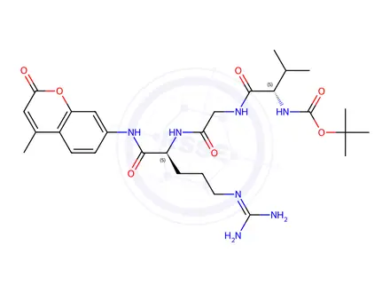 Chemical structure of Boc-VGR-AMC