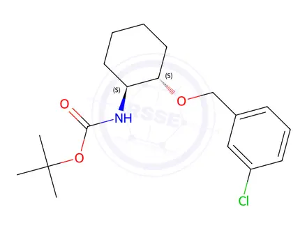 Chemical structure of rel-tert-Butyl ((1R,2R)-2-((3-chlorobenzyl)oxy)cyclohexyl)carbamate
