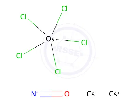 Chemical structure of dicesium pentachloronitrosylosmate(2-)