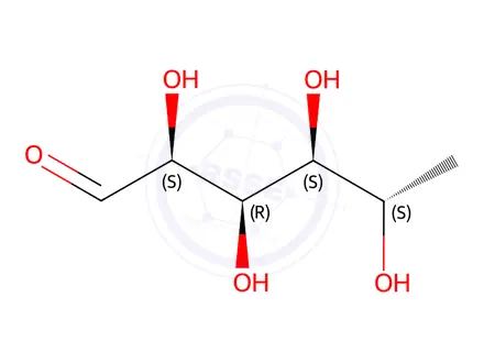 Chemical structure of 6-Deoxy-L-glucose