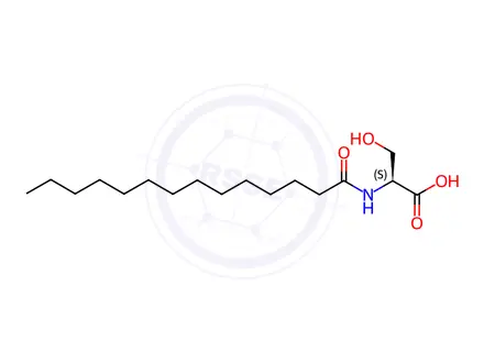 Chemical structure of N-Myristoyl-L-serine