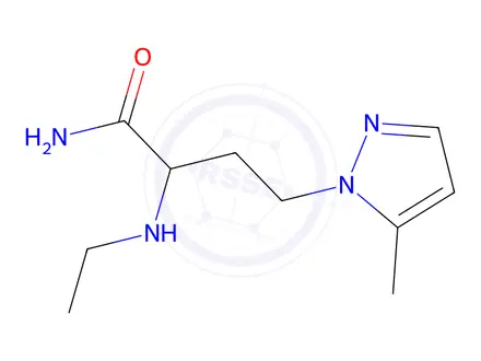 Chemical structure of 2-(Ethylamino)-4-(5-methyl-1h-pyrazol-1-yl)butanamide
