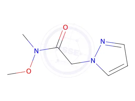 Chemical structure of N-Methoxy-N-methyl-2-(1H-pyrazol-1-yl)acetamide