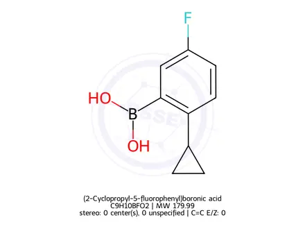 Chemical structure of (2-Cyclopropyl-5-fluorophenyl)boronic acid