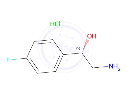 Chemical structure of (S)-2-Amino-1-(4-fluorophenyl)ethanol Hydrochloride