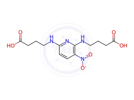 Chemical structure of 4,4'-((3-Nitropyridine-2,6-diyl)bis(azanediyl))dibutyric acid