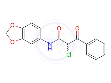 Chemical structure of n-(1,3-Dioxaindan-5-yl)-2-chloro-3-oxo-3-phenylpropanamide