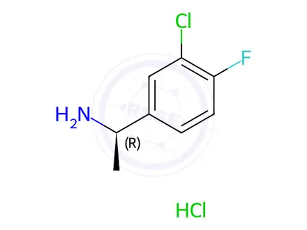 Chemical structure of (R)-1-(3-Chloro-4-fluorophenyl)-ethanamine hydrochloride