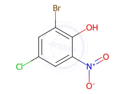 Chemical structure of 2-Bromo-4-chloro-6-nitrophenol