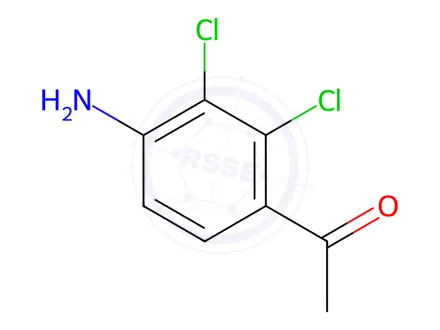 Chemical structure of 1-(4-Amino-2,3-dichlorophenyl)ethan-1-one