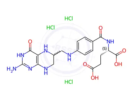 Chemical structure of Folic Acid Impurity 11 Trihydrochloride