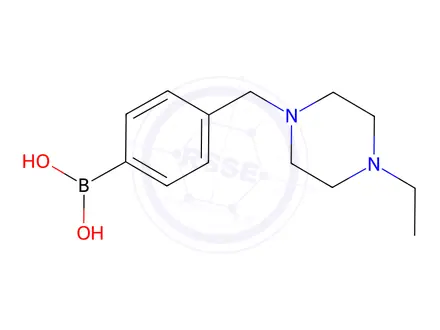 Chemical structure of 4-((4-Ethylpiperazin-1-yl)methyl)phenylboronic acid