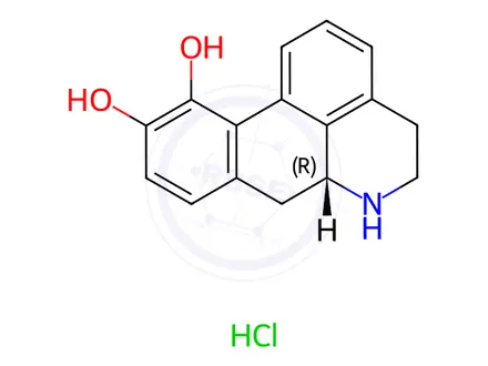 Chemical structure of R-(-)-Norapomorphine Hydrochloride (1.0mg/ml in Methanol)