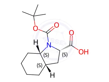Chemical structure of Boc-(2s,3as,7as)-Octahydro-1H-indole-2-carboxylic Acid