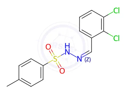 Chemical structure of N'-(2,3-dichlorobenzylidene)-4-methylbenzenesulfonohydrazide